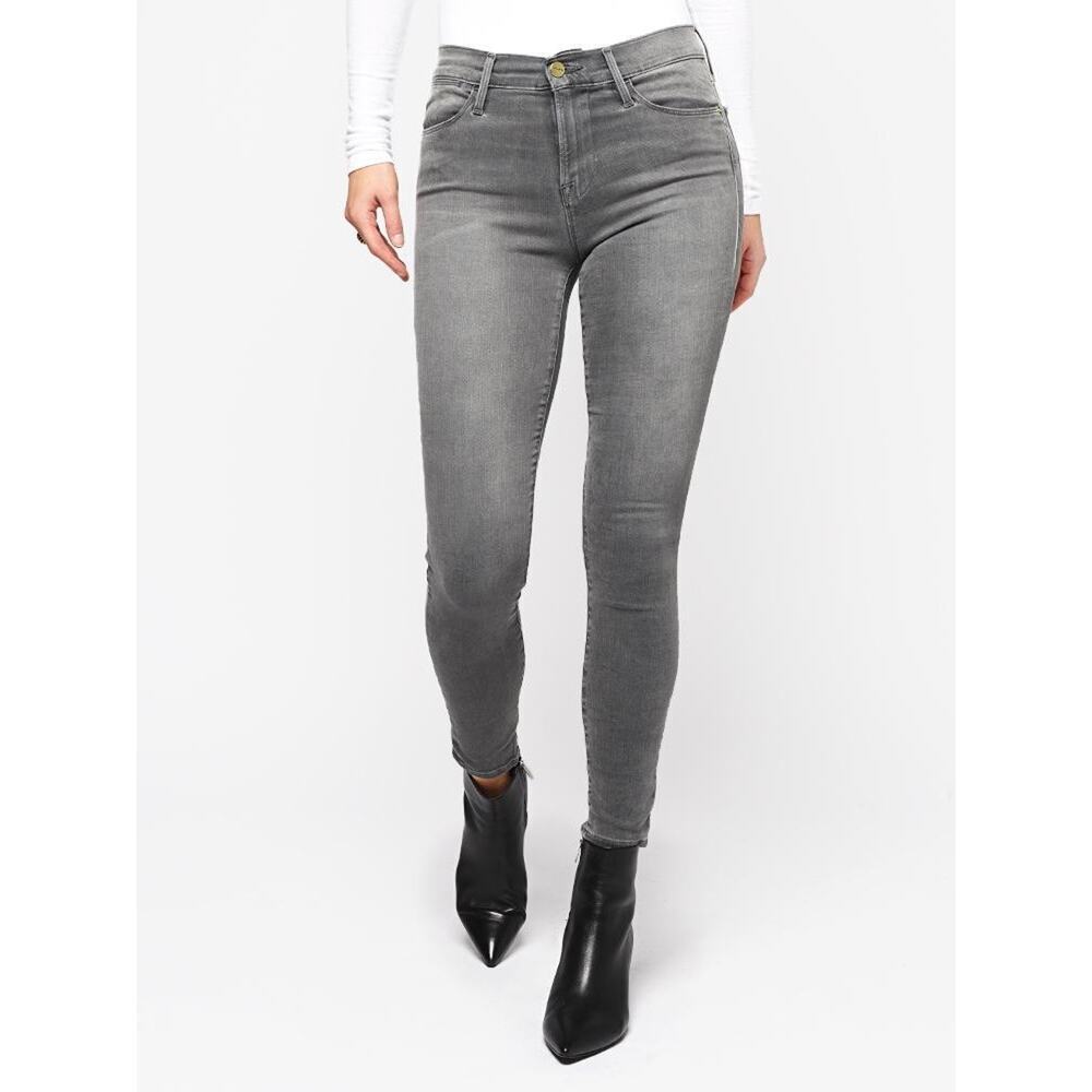 Frame Jeans Women's 24 Gray Le High Skinny High Rise 5-Pocket LHSK208